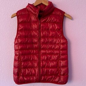 Uniqlo Red Ultra Light Puffer Down Vest